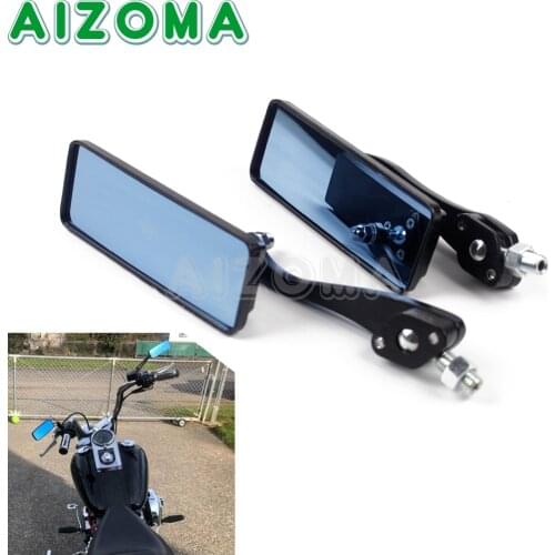 Universal Rectangle Motorcycle Rearview Mirror Scooter Bike Back Side Mirror 10mm For Harley Chopper Crusier Kawasaki Honda BMW