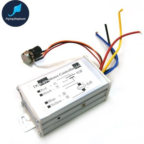 Universal DC9-60V Motor Controller 10A PWM HHO DC Speed Control Switch 2018 New Arrival