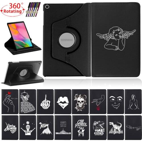 360 Rotating Tablet Case for Samsung Galaxy Tab A7 10.4 2020/Tab A 10.1 2019/T510/T515/Tab S6 Lite/p610 Cover Case + Free Stylus