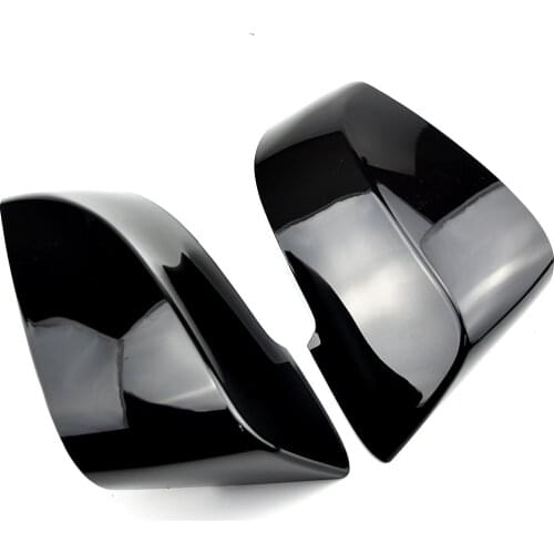 2pcs Replacement Shell Rearview Side Carbon Fiber Pattern Mirror Cover Caps for BMW F10 F11 F18 F07 F06 F12 F13 F01 F02 2013-17
