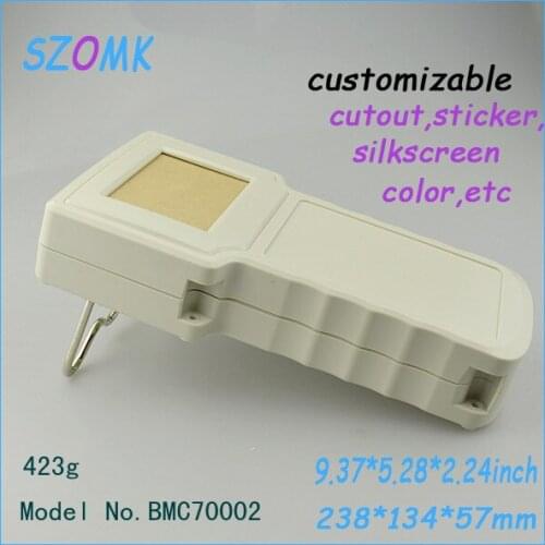 10 piece a lot, plastic instrument box 238*134*57mm9.37"*5.28"*2.24"inch handheld box plastic enclosure electronics 2014 new