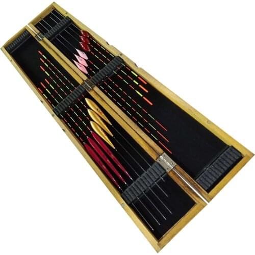 12pcs Balsa Wood Fishing Corks Angling Tackle Tool Accessoris Bobbers With Paulownia Wood Box