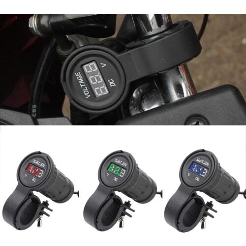 12V to 24V Universal Waterproof Motorcycle LED Digital Display Clock Voltmeter Motorcycle Accessories