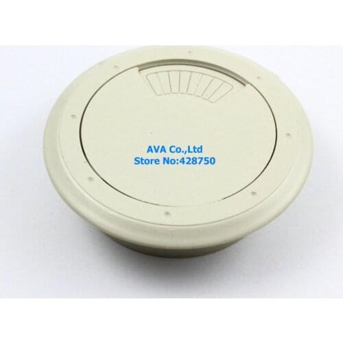 20 Pieces 60mm Dotted Gray Plastic Computer Desk Table Cable Grommet Hole Cover Wire Grommet