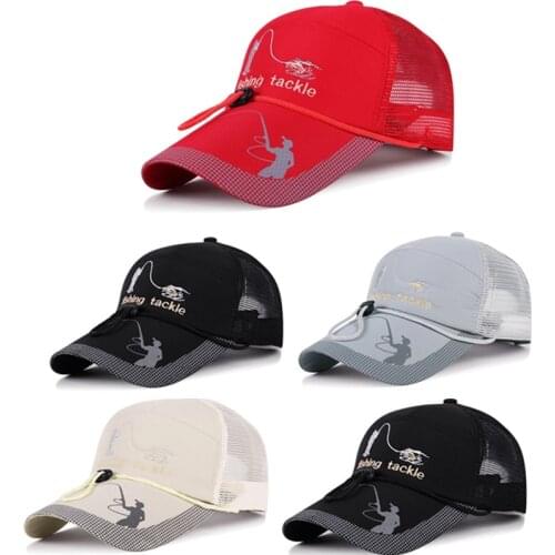 2020 New Mesh Fishing Cap with Drawstring Adjustable Sports Sun Visor Hat Unisex fishing Sport Baseball Multifunction Caps