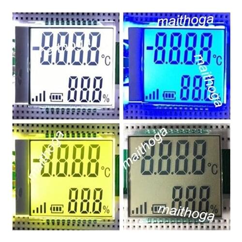 20PIN TN Positive 7-Digits Segment LCD Panel Temperature Humidity LCD Screen