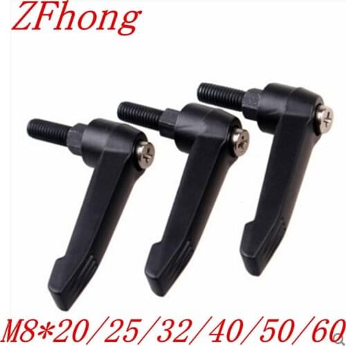 5PCS/LOT M8*16/20/25/32/40/50 m8 Male Thread Adjustable Handle 8mm Thread Knob Clamping Handles