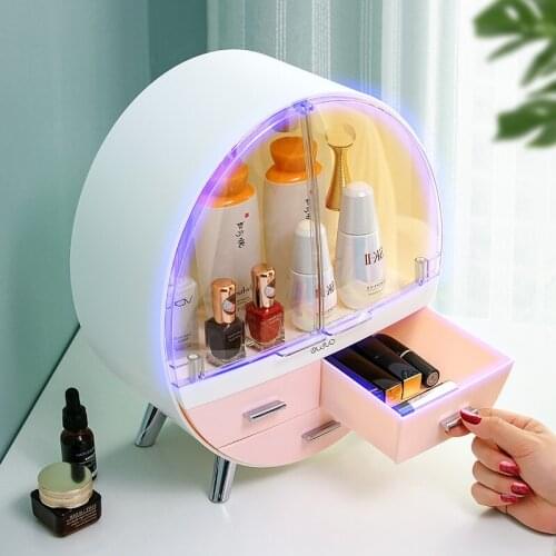 Acrylic Drawer Makeup Storage Box Bathroom Brush Lipstick Holder Desktop Jewelry Cosmetic Skin Care Organizer Dust Proof Rack