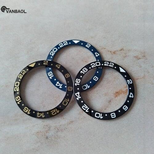 Watch accessories flat bottom ceramic ring accessories timing ring custom style outer ring diameter 40 inner diameter 31