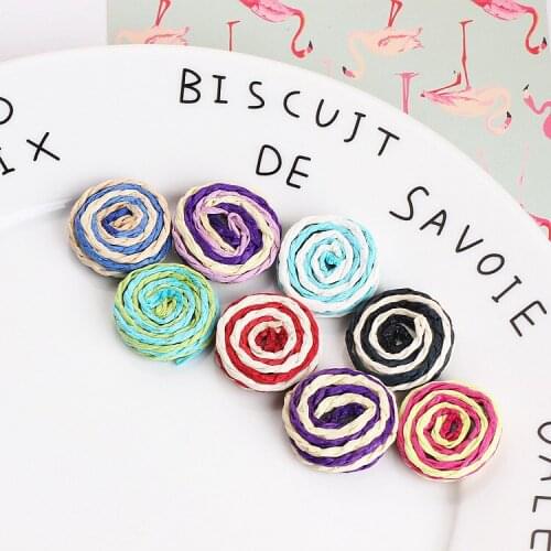 DIY handmade jewelry accessories rattan wax line winding earrings pendant wafer material