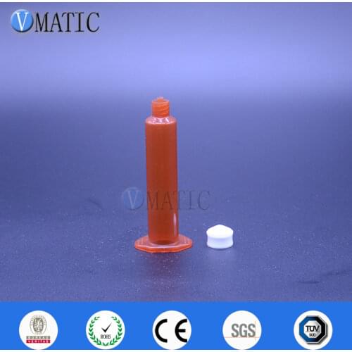 Free Shipping 10cc/ml Glue Dispensing Pneumatic Syringe US Style Dispenser Syringe Amber Dispensing Syringes