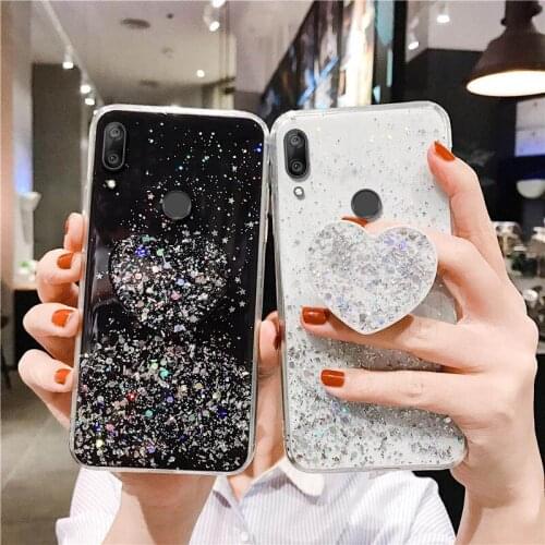 For Huawei Y7A Y7P Y9 Y7 Y5 Y6 Prime 2019 Case Glitter Holder Cover Huawei Honor 10i 9X 8X 8A 10 Lite 20 Pro 9A 9C 8S 20S Covers