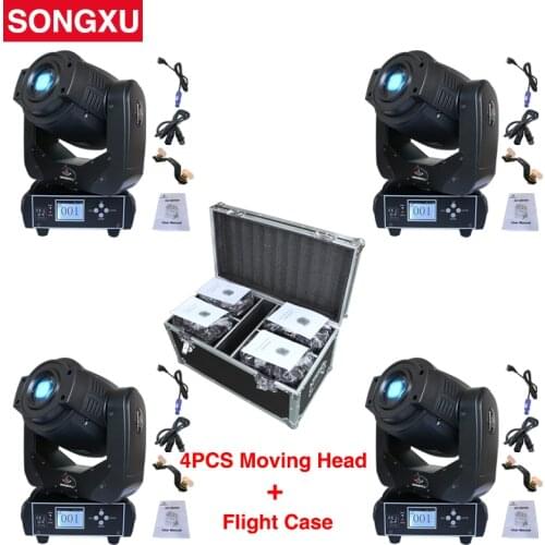 SONGXU Flight case 4in1 For 90W Lyre Gobo LED Moving Head Light 6/16 Channel for Stage Theater Disco Nightclub Party/SX-MH90