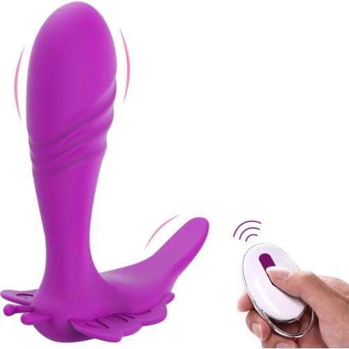 Remote Control Dildo Panty Vibrator Invisible Wearable Butterfly Vibrator G Spot Stimulator Clitoris Massager Sex Toys For Women