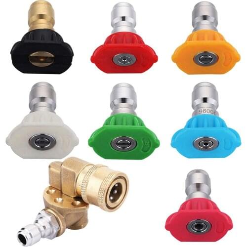 Pressure Washer Spray Nozzle Multiple Degrees,1/4 inch for Karcher K2 K3 K4 K5 K6 K7 Quick Connect Fitting