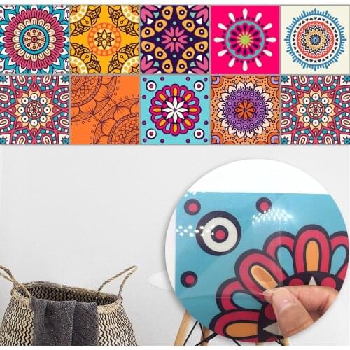 Funlife Abstract pattern style tile stickers bedroom living room stickers kitchen bathroom waterproof decorative wall stickers