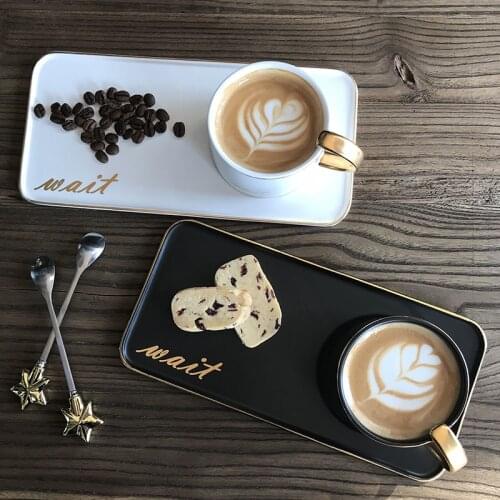 Coffee Mug Cup Glass Mugs Set White Black Couple Tea Cups Ceramic Christmas 2020 GIft Teaware Tazas de café Tasse Kkubekubek