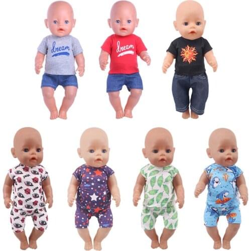 Doll Clothes New Doll Pajamas For 18 Inch American&43 Cm Born Baby Generation Girls Russian DIY Toy Gift
