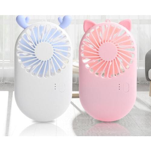 1pc Summer Cute Portable Mini Fan Handheld USB Chargeable Desktop Fans 3 Mode Adjustable Summer Cooler For Outdoor Travel Office
