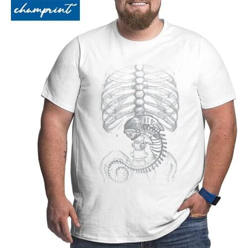Men Alien Vs Predator Alien Bone Covenant Bone T Shirt Cotton Clothes Round Neck Big Tall Tee Shirt Plus Size 5XL 6XL T-Shirt