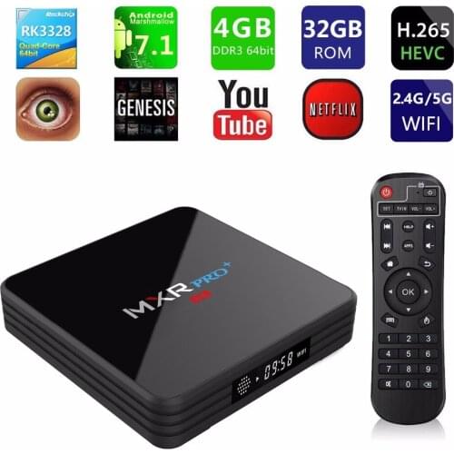 MXR PRO+ PLUS Digital Display Android 7.1 4G RAM 32G ROM Smart 4K TV Box RK3328 Quad-Core 2.4G/5G WiFi BT4.0 USB3.0 Media Player