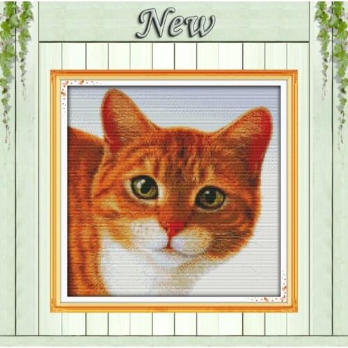 Lovely cat,Counted Printed on the canvas DMC 11CT 14CT Cross Stitch kits,needlework Set full with embroidery,animal Home Decor