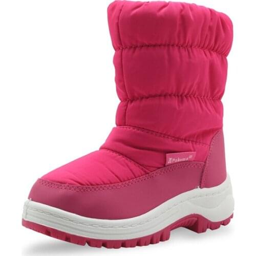 New 2020 Children Boots Girls Winter Boots Non-slip Mixed Wool Thick Warm Girls Snow Boots Waterproof Kids Boots