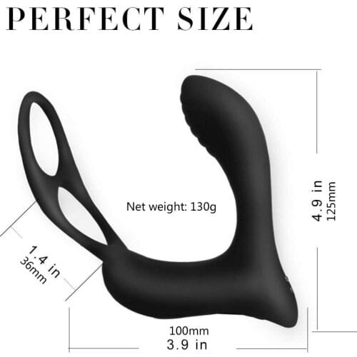 Rechargeable Male Prostate Massager 10 Speed Vibration,Anal Vibrator Silicone Butt Plug Masturbator,Erotic Sex Toys for Men