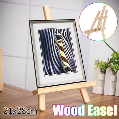 21x28cm Adjustable Artist Wooden Easel Calendar Display Rack Wedding Table Card Triangle Stand Holder For DIY Party Decoration