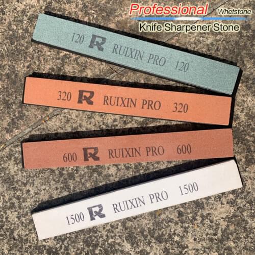 RUIXIN 120-1500 Grit Grindstone Kitchen Hone Stone Knife Sharpener Fixed Angle Grind Whetstone Sharpen Bar Knife Grinder Tools