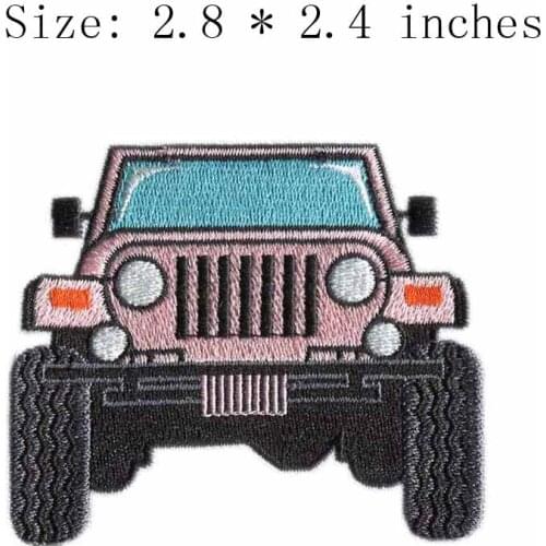 Off-road vehicle 2.8"wide embroidery patch for ponto cruz de fita/decorations patch/cushions patch