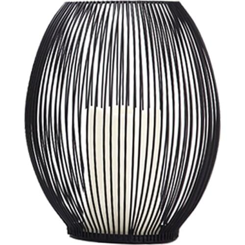 Tall Black Metal Candle Holder Geometric Nordic Candle Lantern Wedding Centerpieces Hollow Out Candlestick Home Decor Gift