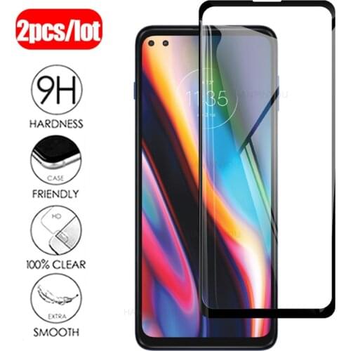 2Pcs Protective Tempered Glass on For Motorola Moto G 5G Plus / One 5G 6.7" Full Cover Screen Protector Glass Film
