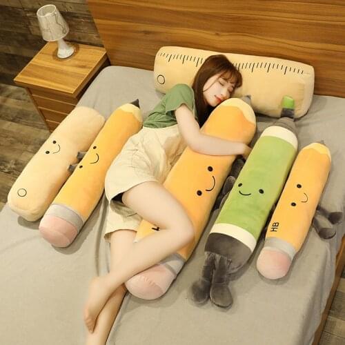1pc 65-105CM Creative Ruler Pencil & Marker Plush Toys Funny Students Stationery Pillow Lovely Room Decor Gift for Children Baby