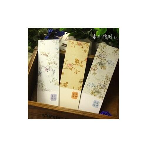 1pcs[BZNVN] prime year brocade bookmark wholesale paper bookmark wholesale 5 sets