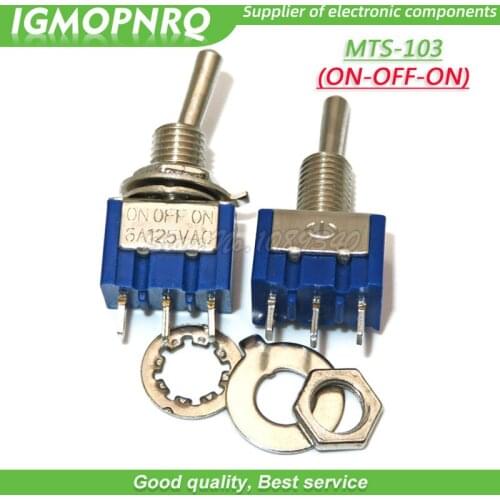 10PCS MTS-103 3-Pin SPDT - 6A 125V/3A 250V Toggle Switches IGMOPNRQ