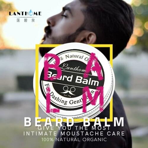 100% Natural Beard Conditioner Beard Balm For Beard Growth And Organic Moustache Wax For Beard Smooth Styling Moisturizing