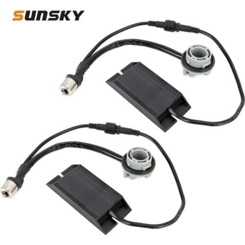 2 PCS 1156 / BA15S DC12V 50W 6 Ohm Car Light Split Dual Resistance Decoder Turn Signal/Brake Light Warning Error Decoder