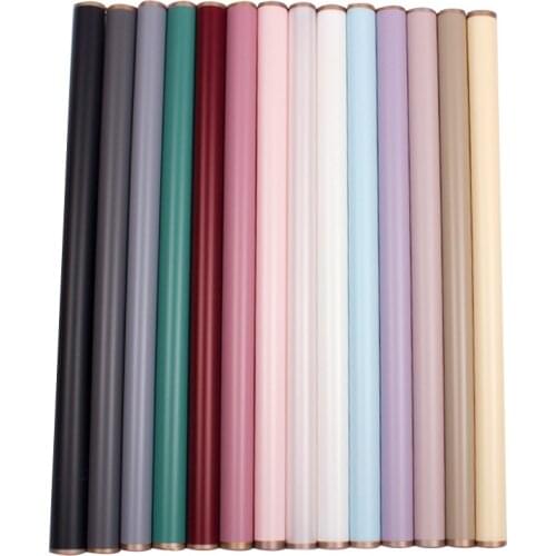 20pcs/lot Golden Border Flower Wrapping Paper Half Transparent Florist Bouquet DIY Handmade Gift Colorful Wrapping Paper