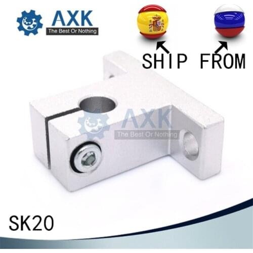 4pcs/lot SK20 20mm linear bearing rail shaft support XYZ Table CNC Router SH20A SHIP FROM RUSSIA AND SPAIN
