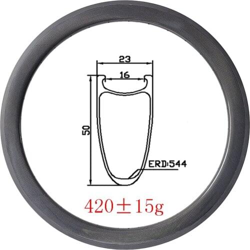 420g 700c 50mmx23mm U-shape Clincher basalt brake carbon rim UD 3K 12K matte glossy 18H 20H 24H 28H 32H 36H wheel All Road Bike