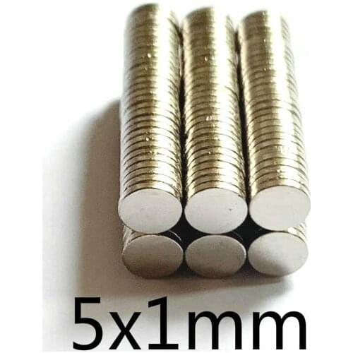 50/100pcs 5x1mm Magnet Small Round Magnet Strong magnets Rare Earth Neodymium Magnet