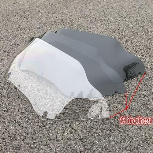 9" Motorcycle Black Smoke Clear Tint Windshield Windscreen Case Fits For Harley Touring Road Glide FLTR 1998-2013 2011 2012