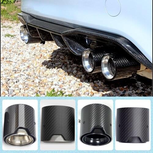 Free Shipping :1 pcs In 60mm/63mm/67mm/70mm out 93mm length 90mm Carbon Fiber Exhaust tips M Muffler pipe for BMW 3 4 series