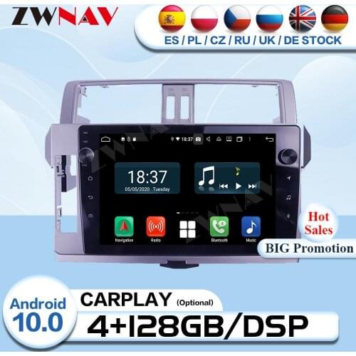 Carplay 2 Din Android For Toyota Prado 2010 2011 2012 2013 Car Radio Receiver Audio Stereo GPS Video Player Navigation Head Unit