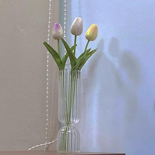 Flower Vase for Table Decoration Living Room Decorative Vase Rose Flowers Arrangement Desktop Tabletop Vase Nordic
