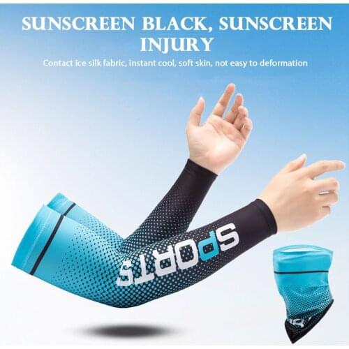 Long Gloves Sun UV Protection Hand Protector Cover Arm Sleeves Ice Silk Sunscreen Sleeves Outdoor Arm Cool Sport Cycling Sleeves