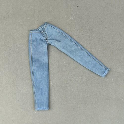 Jeans Pants / Blue bell-bottomed pants and white black top clothing set outfit for 30cm barbie kurhn xinyi Fr2 ob Doll