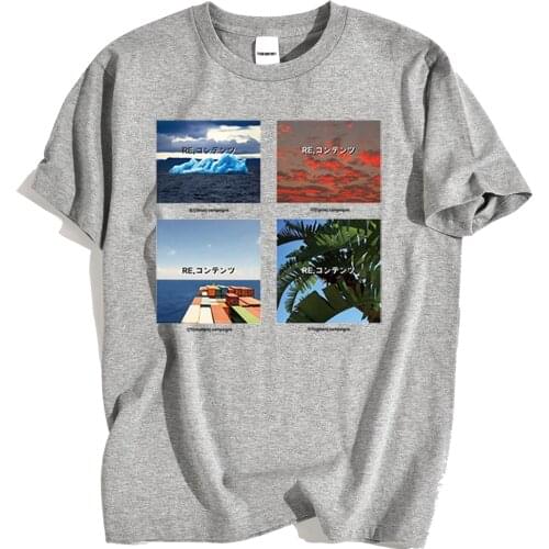 Fashion landscape Comics Print T Shirt Fashion Hip Hop Style Tshirts Summer Loose Tops Breathable Sweat Clothing Oversize New
