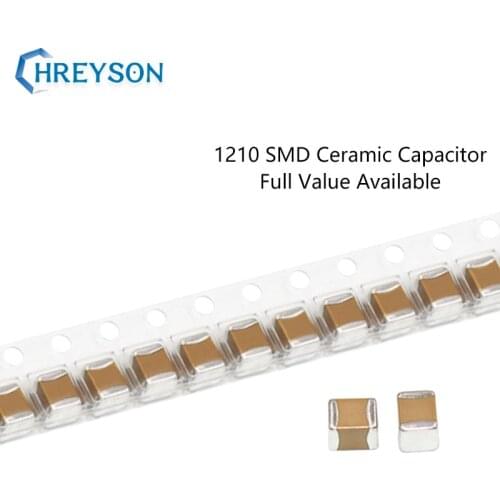 20Pcs 1210 SMD Capacitor Kit 10% 20% 3225 1uF 2.2uF 4.7uF 10uF 22uF 47uF 100uF 220uF 6.3V 16V Full Value Available MLCC DIY Set